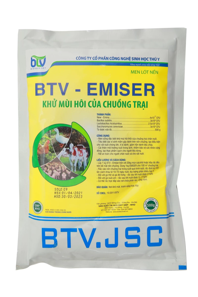 BTV-Emiser (men rắc nền chuồng) TCCS 10:2011 / BTV