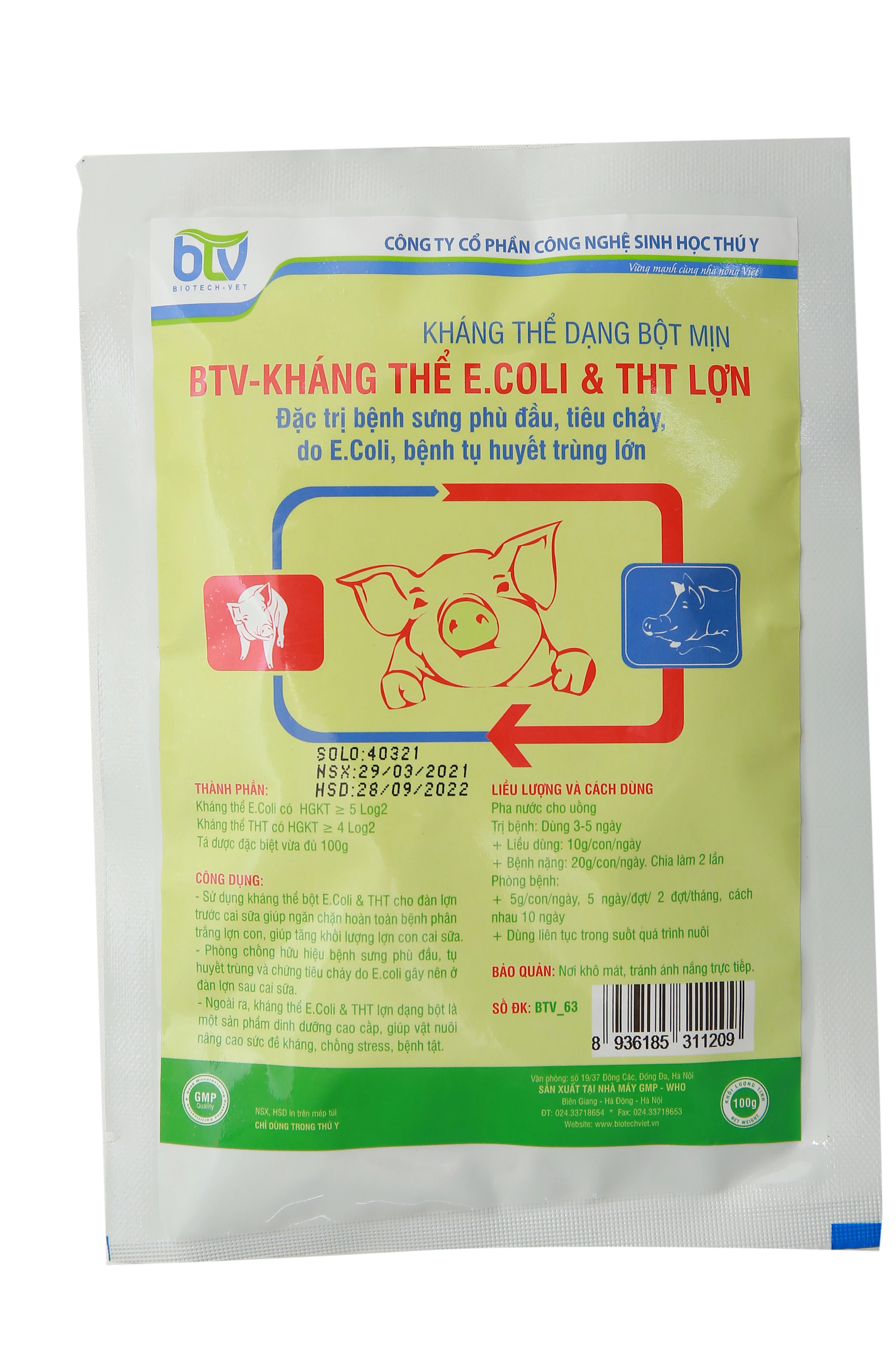 BTV- KHÁNG THỂ ECOLI  DẠNG BỘT